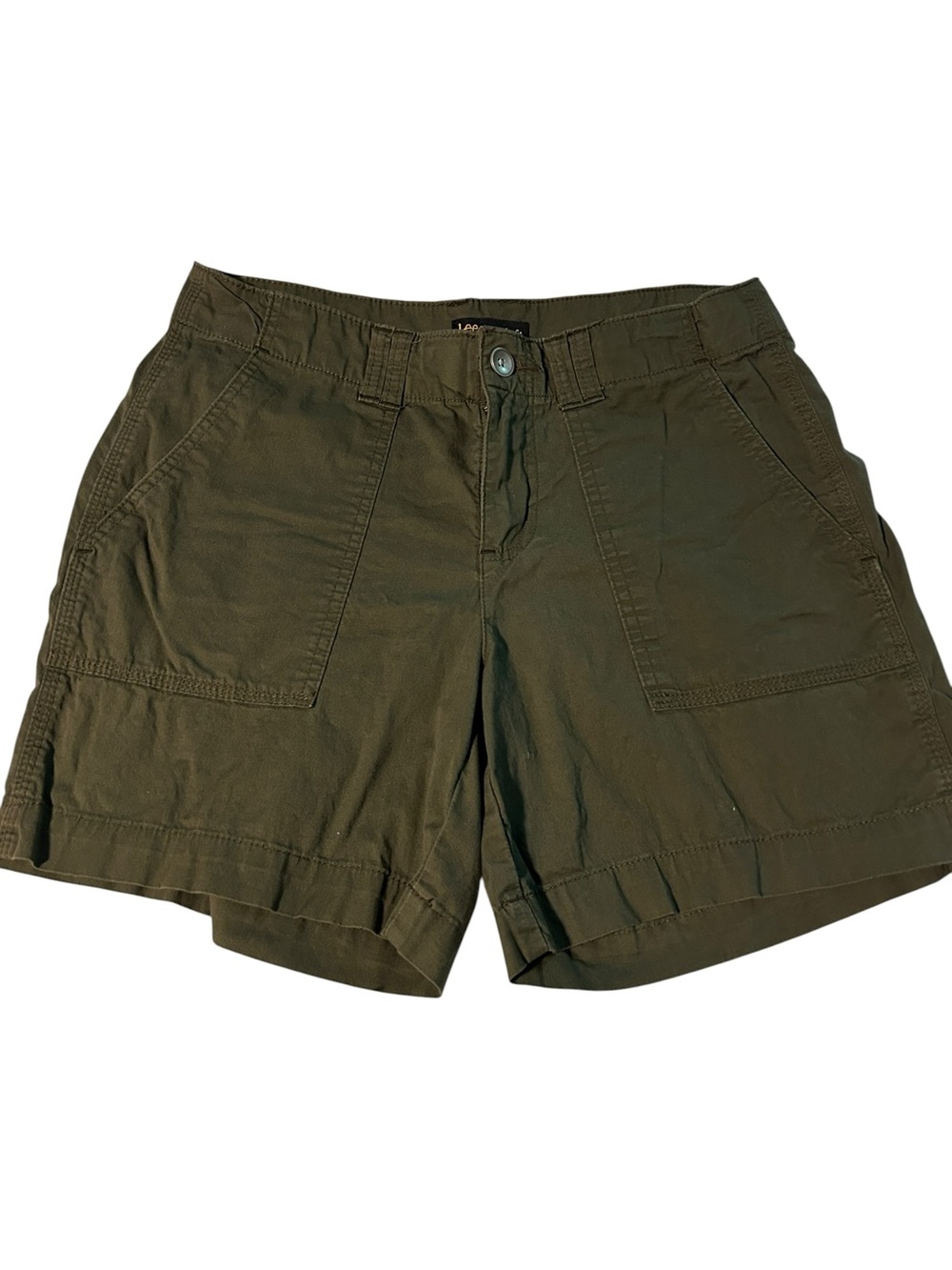 Lee Women's Olive Utility Shorts 6 regular